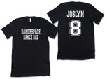 Load image into Gallery viewer, DanceSpace Dad/Brother shirt with name and number on back
