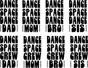 DanceSpace Family Dance or CREW Sweatshirt Front and Back